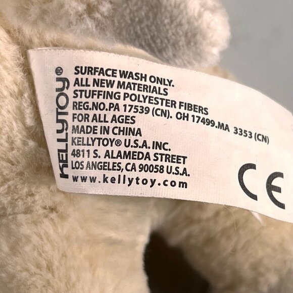 Kelly Toy Giraffe Rattle Lovey Plush Stuffed Animal Cream White Gray Super Soft - Picture 7 of 7